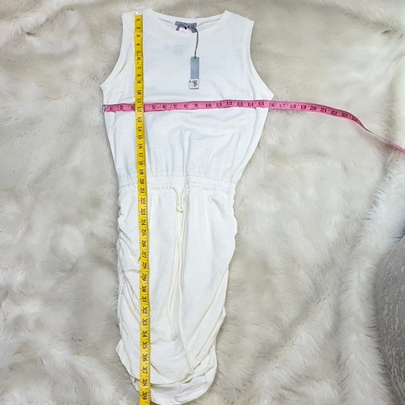 NWT Tart Collections White Ivory organic slub cotton ruched sides on skirt XS S - Picture 14 of 14